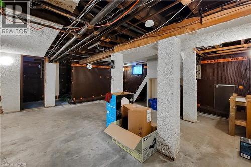View of basement - 156 Park Row S, Hamilton, ON - Indoor Photo Showing Basement