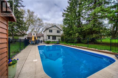 145 Riverbank Drive, Cambridge, ON - Outdoor With In Ground Pool With Backyard