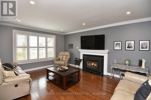 36 Tommar Place, Hamilton, ON - Indoor Photo Showing Living Room With Fireplace