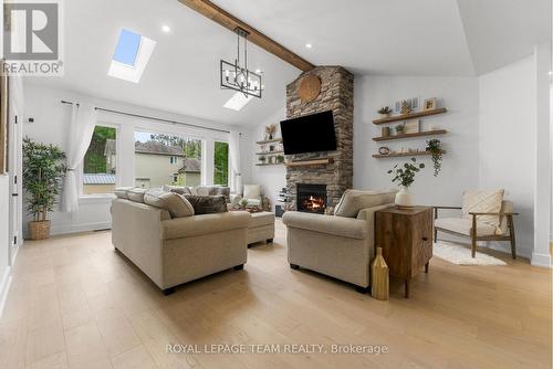 108 Royal Troon Lane, Ottawa, ON - Indoor Photo Showing Living Room With Fireplace