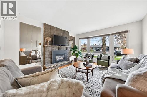 1177 Westerdam Road, Mississauga, ON - Indoor Photo Showing Living Room With Fireplace