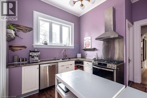 58 Wellington Street S, Hamilton, ON - Indoor Photo Showing Kitchen With Double Sink