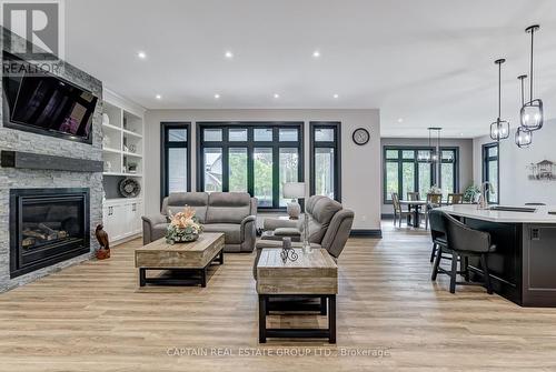 836059 4Th Line E, Mulmur, ON - Indoor Photo Showing Living Room With Fireplace