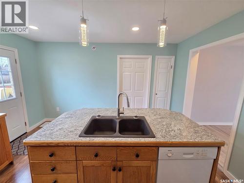 25 Rhodes Street, Redvers, SK - Indoor Photo Showing Kitchen With Double Sink