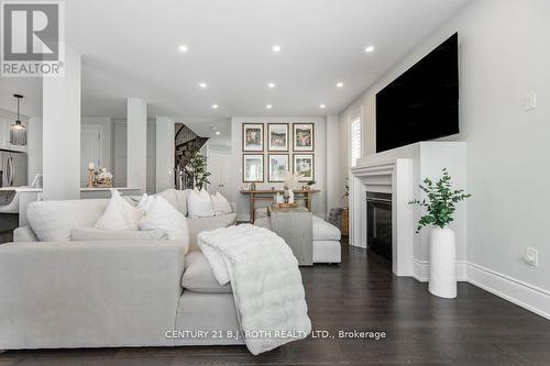 20 Westminster Circle, Barrie, ON - Indoor Photo Showing Living Room With Fireplace