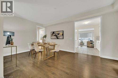 Dining room with wood finished floors - 285 Broadacre Drive, Kitchener, ON - Indoor Photo Showing Dining Room