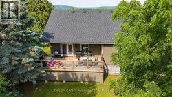 Aerial view of the back deck - 