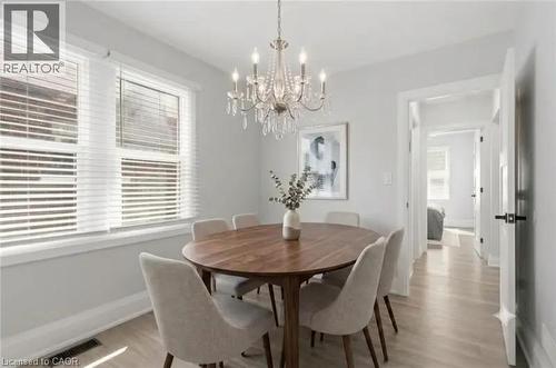 Virtually Staged - 58 Tragina Avenue S, Hamilton, ON - Indoor Photo Showing Dining Room