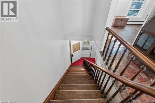 a decorative wood handrail - 1629 Gregory Road, St. Catharines, ON 