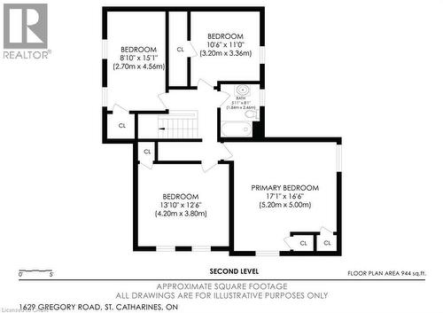 2nd Floor plan - 1629 Gregory Road, St. Catharines, ON 