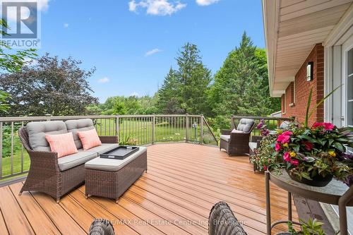 Expansive composite deck to enjoy country views. - 9098 Sideroad 27 Road, Erin, ON - Outdoor With Deck Patio Veranda With Exterior