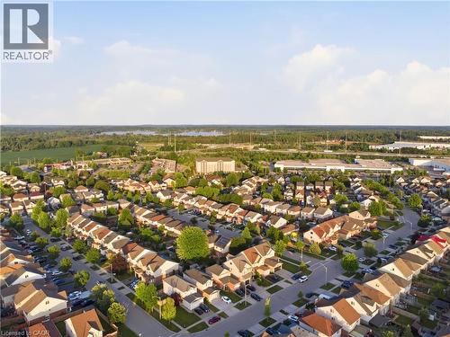 Aerial perspective of a developed residential area featuring a variety of detached and attached homes - 128 Houghton Street, Cambridge, ON - Outdoor With View