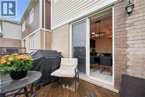 Expansive wood-finish deck with brick exterior - 87 Ridge Road, Cambridge, ON 