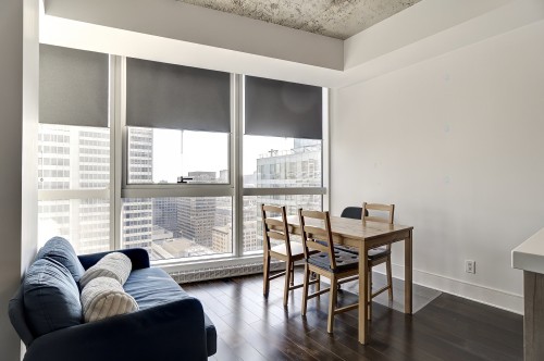 Living Room - 2703-1188 Av. Union, Montréal (Ville-Marie), QC 