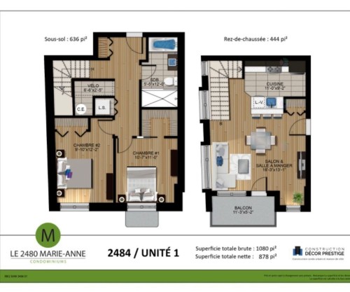 Floor Plan - 1-2484 Rue Marie-Anne E., Montréal (Le Plateau-Mont-Royal), QC 
