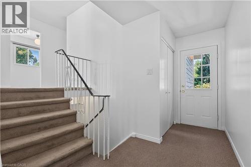 Front hallway and stairs to main level - 5051 Brady Avenue, Burlington, ON 