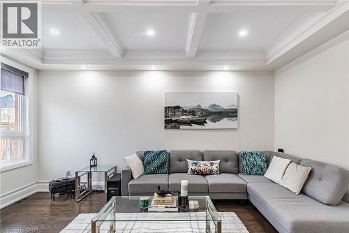 Coffered ceiling with recessed lighting - 47 Hawke Crescent, New Tecumseth, ON 