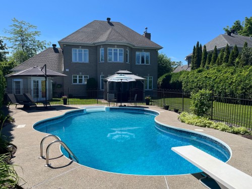 Exterior - 50 Rue Gabrielle-Roy, Notre-Dame-De-L'Île-Perrot, QC - Outdoor With In Ground Pool With Backyard