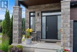 Front porch, doors w/sidelights - 
