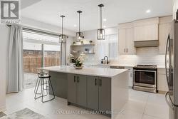 Large island with cabinetry - 