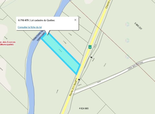 Plan (croquis) - Route 311 N., Lac-Des-Écorces, QC 