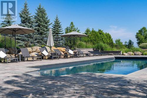 Welcoming heated salt water pool - 176 Bartlett Boulevard, Collingwood, ON 