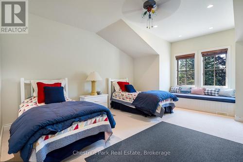 2nd floor bedroom - views to front yard gardens - 176 Bartlett Boulevard, Collingwood, ON 