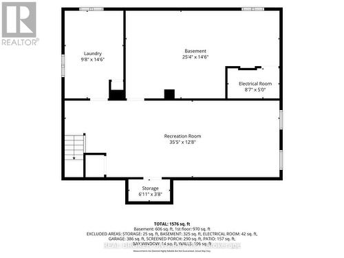 Basement Floor Plan - 87 Ball Street, Brant, ON 