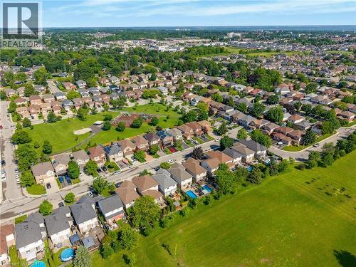 Aerial perspective showcasing a residential neighborhood with varied architectural styles - 409 Jacqueline Boulevard, Hamilton, ON 