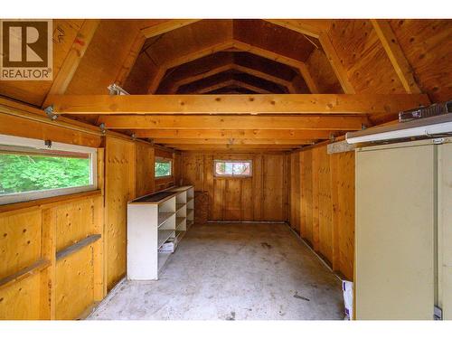 Inside the big red storage barn - 5008 Heritage Drive, Vernon, BC - Indoor