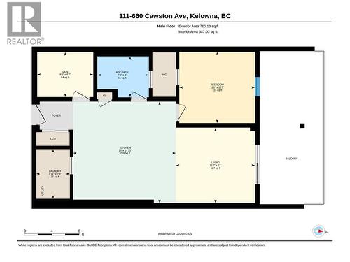 Virtual Tour Floor Plans - 660 Cawston Avenue Unit# 111, Kelowna, BC 