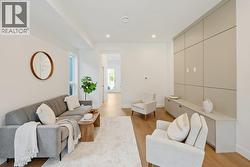 Living room with built-in media cabinet - 