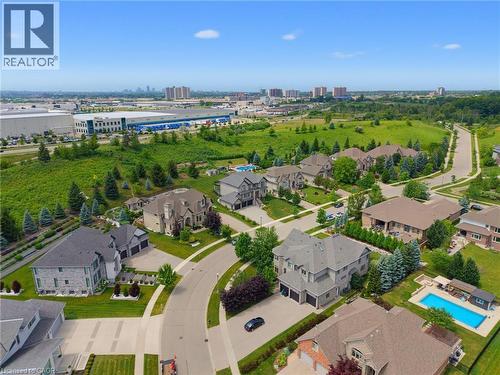 Aerial perspective showcasing a residential community with varied architectural styles - 38 River Valley Drive, Kitchener, ON 