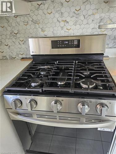Stainless steel range with a five-burner gas cooktop - 19 Glenayr Street, Hamilton, ON 