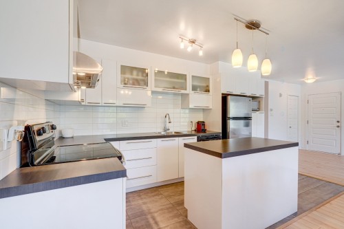 Kitchen - 202-16310 Rue Sherbrooke E., Montréal (Rivière-Des-Prairies/Pointe-Aux-Trembles), QC - Indoor Photo Showing Kitchen With Upgraded Kitchen
