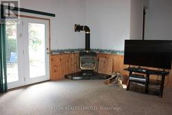 family room with gas fireplace - 