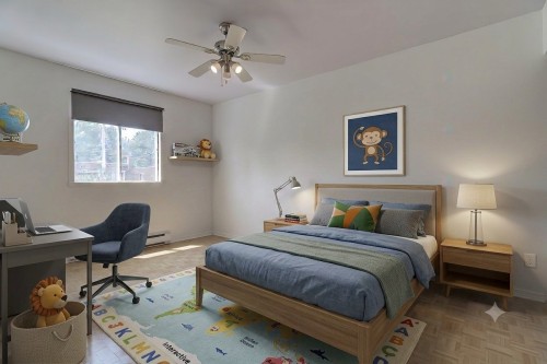 Chambre à coucher - 6045 Rue Jogues, Montréal (Le Sud-Ouest), QC - Indoor Photo Showing Bedroom