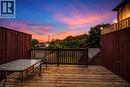 Expansive wood deck with a full-height privacy fence and wood railing - 208 Featherstone Crescent, Kitchener, ON  - Outdoor With Deck Patio Veranda 