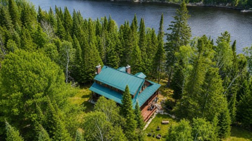 Photo aérienne - 128 Ch. Du Geai-Bleu, Duhamel, QC - Outdoor With Body Of Water With View