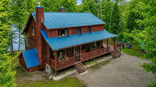 Façade - 128 Ch. Du Geai-Bleu, Duhamel, QC - Outdoor With Deck Patio Veranda