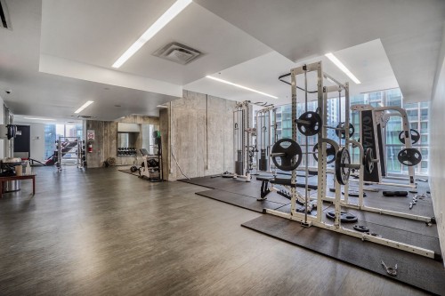 Salle d'exercice - 3603-1050 Rue Drummond, Montréal (Ville-Marie), QC - Indoor Photo Showing Gym Room