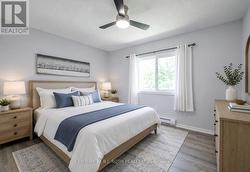 Virtually staged primary bedroom - 