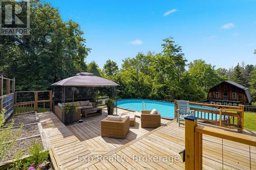 1852 Stockdale Road, Quinte West (Murray Ward), ON - Outdoor With Above Ground Pool With Deck Patio Veranda