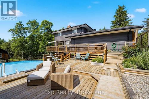 1852 Stockdale Road, Quinte West (Murray Ward), ON - Outdoor With Above Ground Pool With Deck Patio Veranda With Exterior
