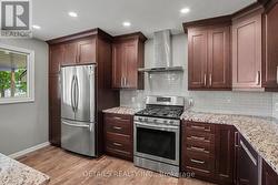 Stainless steel fridge and propane stove - 