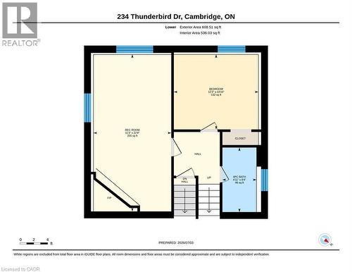 Brick facade residence featuring an attached garage with a decorative door, a paved driveway, and a front lawn with a mature tree - 234 Thunderbird Drive, Cambridge, ON - Other
