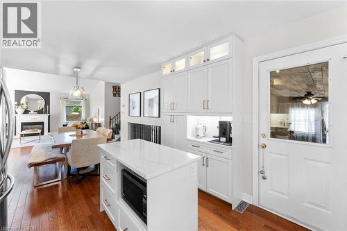 Island with Storage and Microwave - 43 Thorold Avenue, Thorold, ON 