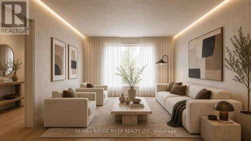 AI Rendering - Living Room - 33 Pepper Tree Drive, Toronto, ON - Indoor Photo Showing Living Room