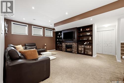 4127 Chuka Drive, Regina, SK - Indoor With Fireplace