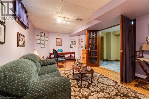 Spacious basement office, French doors, hardwood flooring. - 2560 Rugby Road, Mississauga, ON 